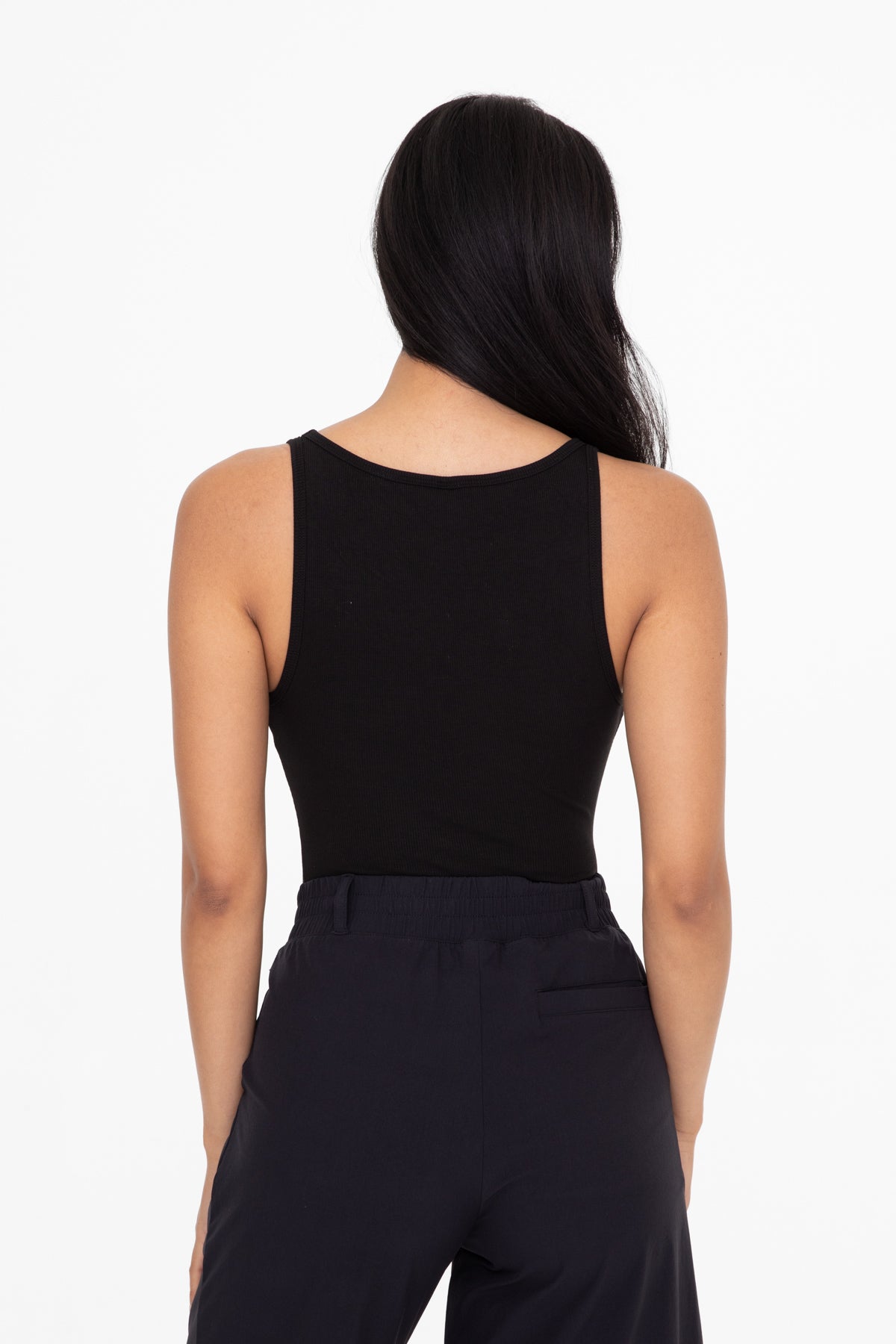 Black Ribbed Body Suit