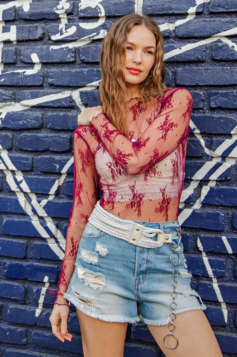 Whisper Top in Burgundy