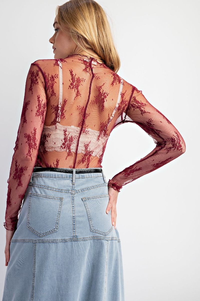 Whisper Top in Burgundy