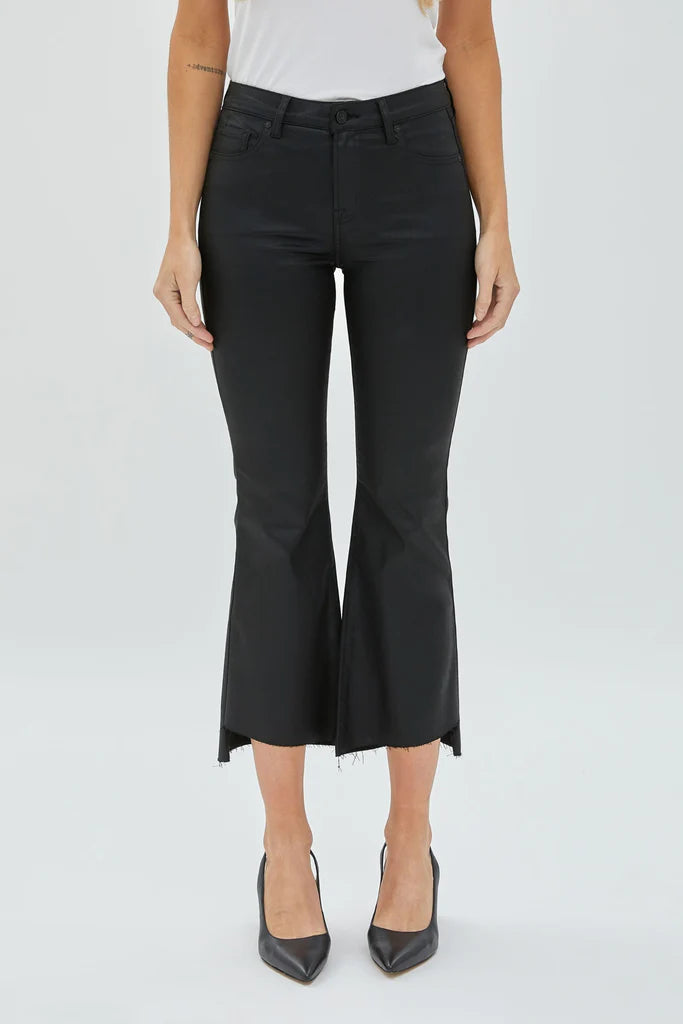 Happi Hidden Cropped Black Flare Jean
