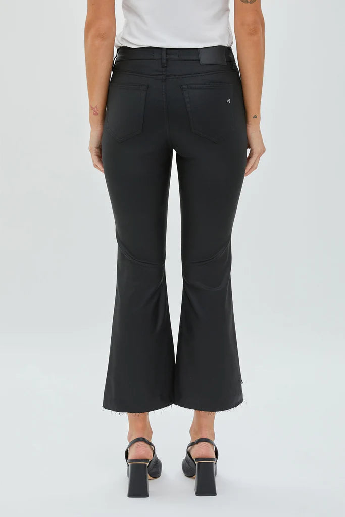 Happi Hidden Cropped Black Flare Jean