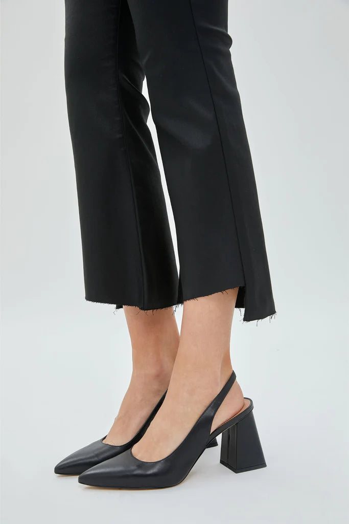Happi Hidden Cropped Black Flare Jean