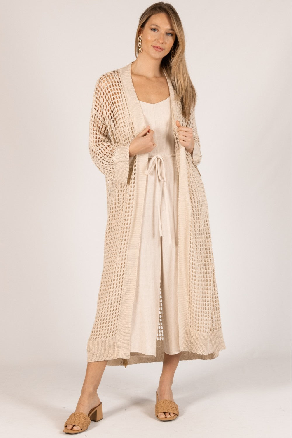 Open Knit Kimono