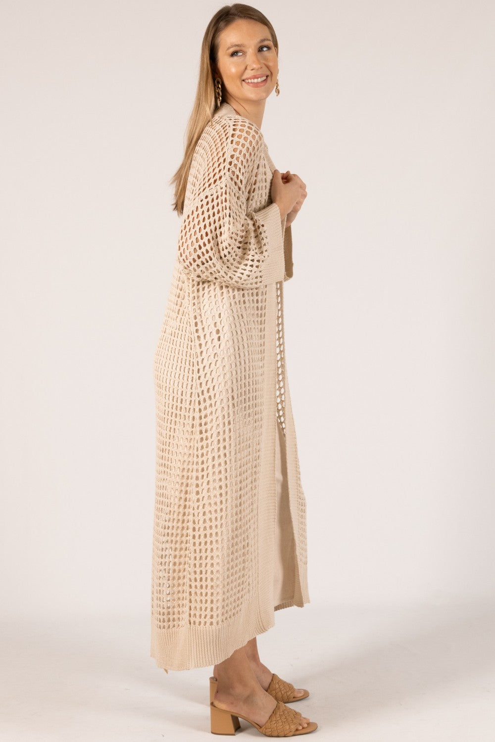 Open Knit Kimono