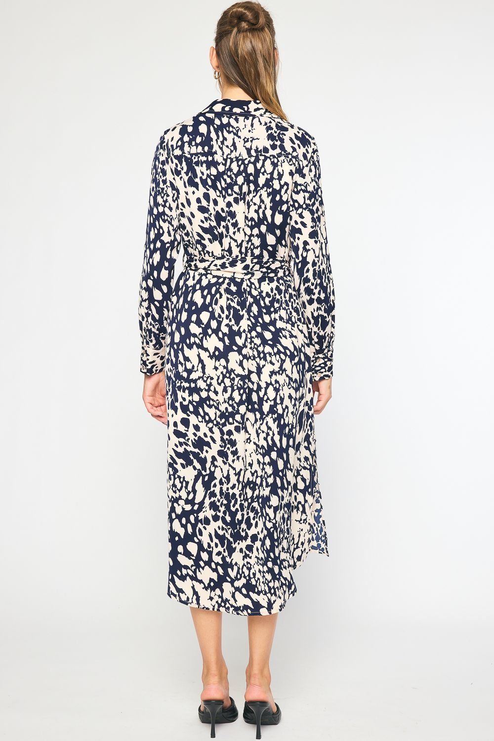 Marble Long Sleeve Dress