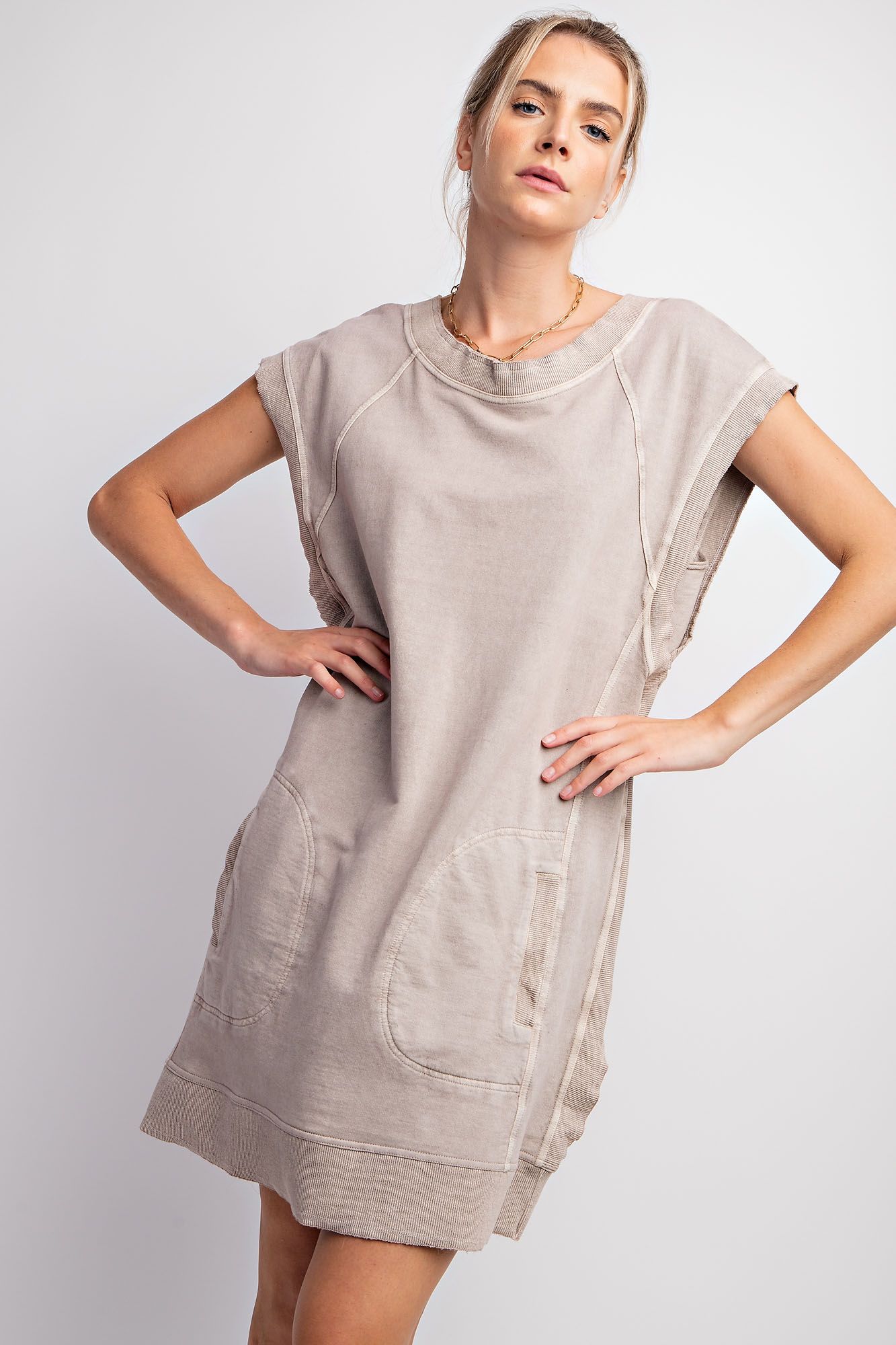 Mushroom Terry Dress
