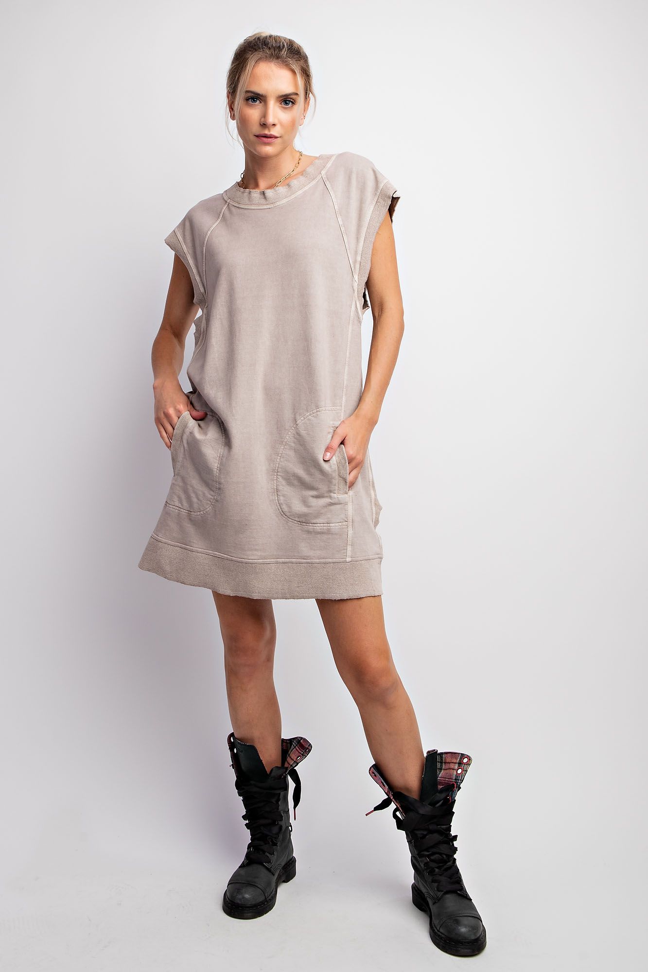 Mushroom Terry Dress