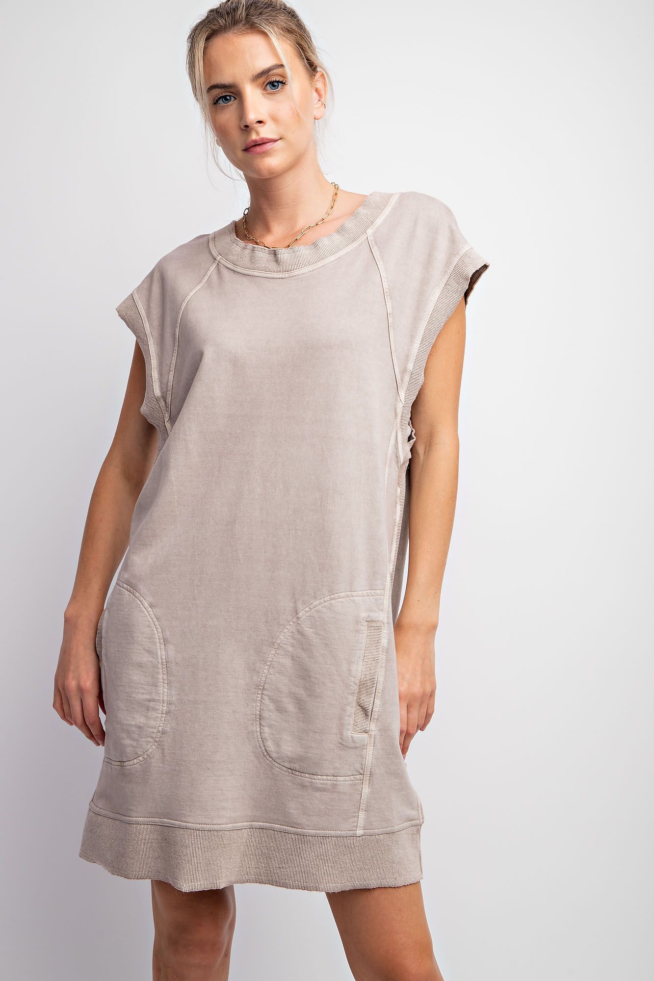 Mushroom Terry Dress