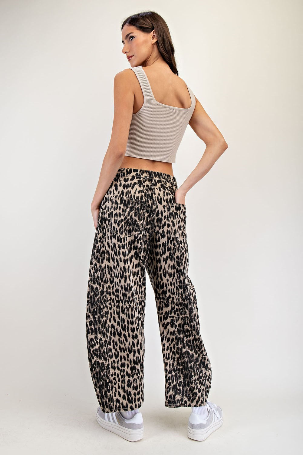 Leopard Barrel Jeans