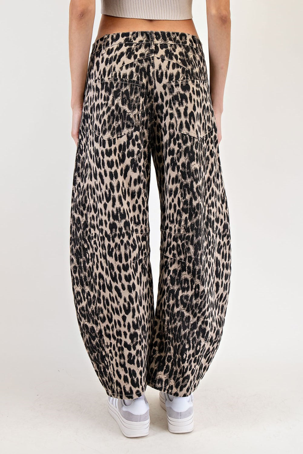 Leopard Barrel Jeans