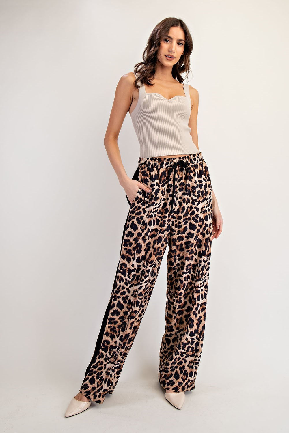 Leopard Side Line Track Pant