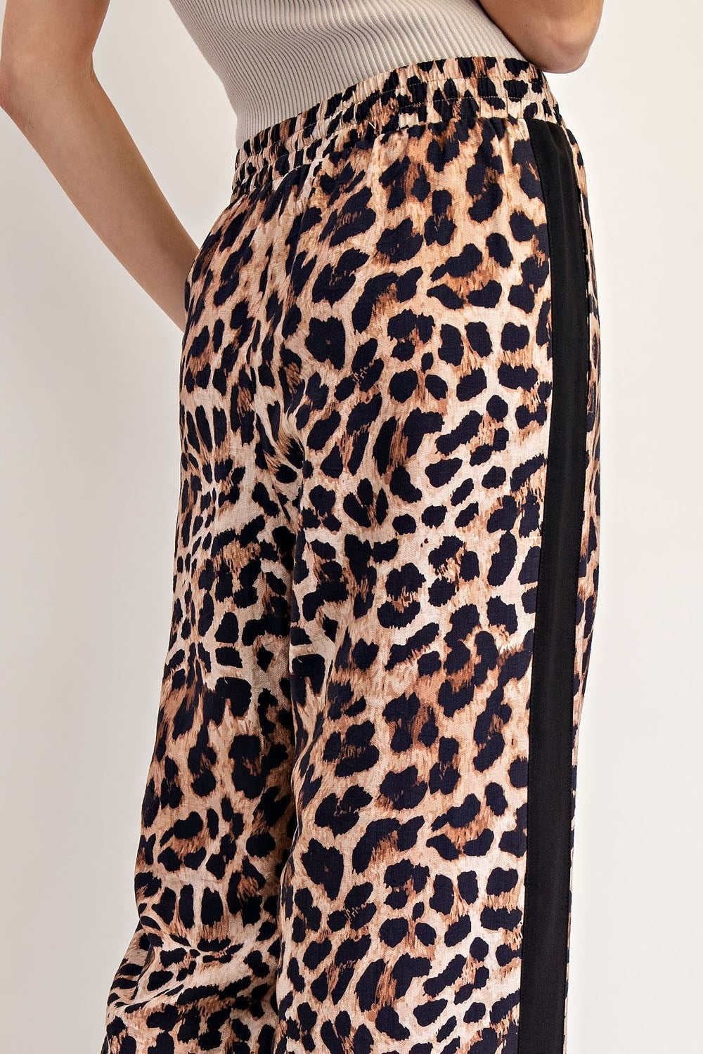 Leopard Side Line Track Pant