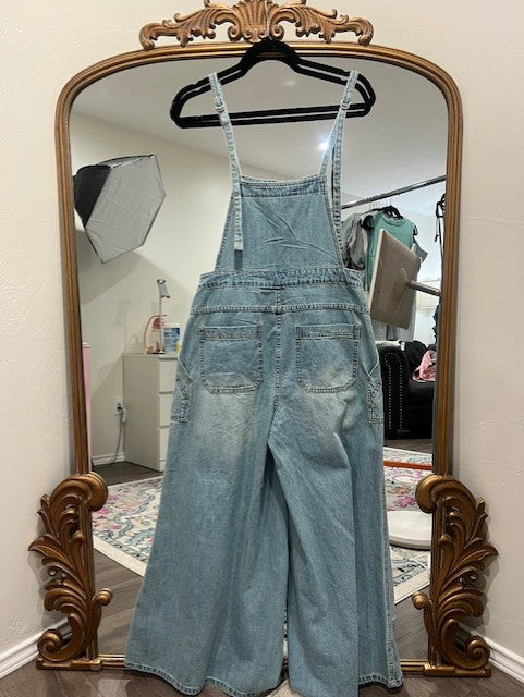 Denim Wide Leg Jumpsuit