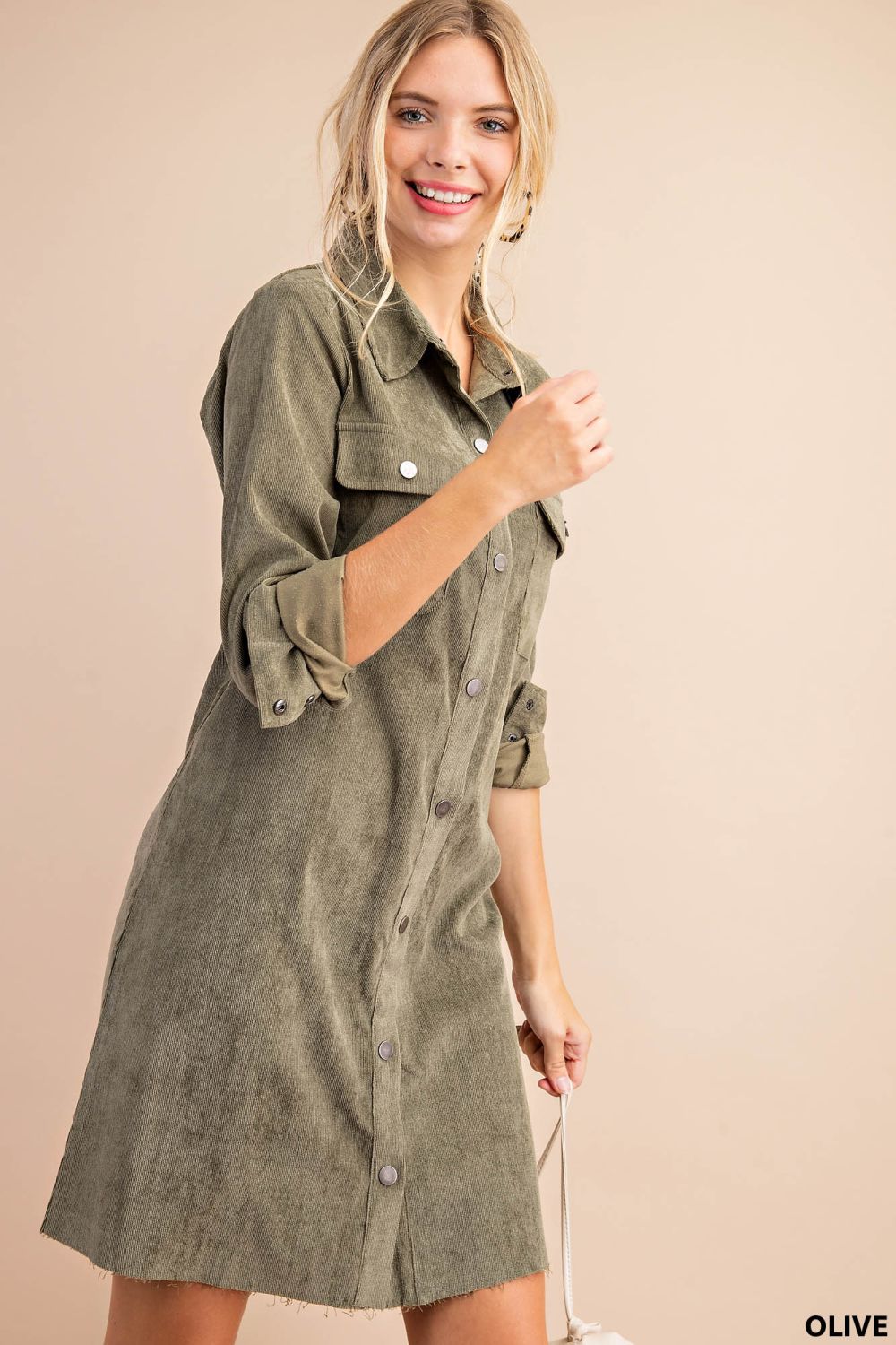 Corduroy Shirt Dress