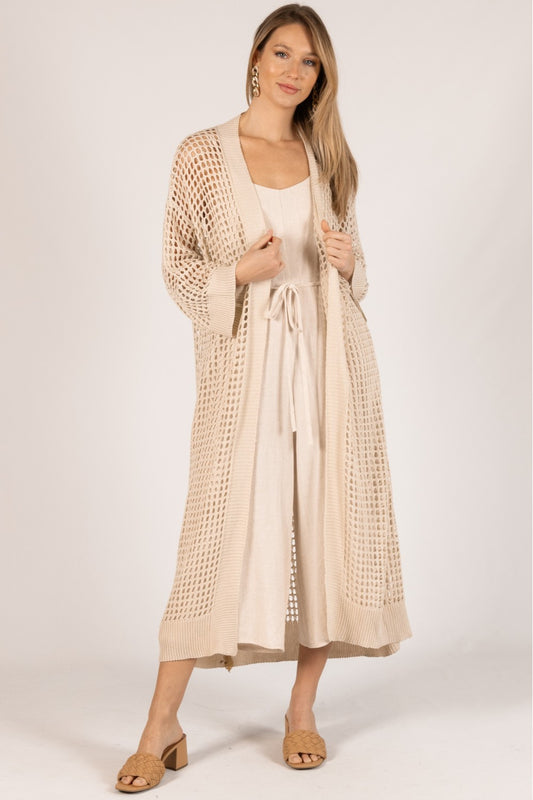 Open Knit Kimono