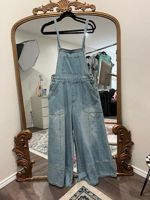 Denim Wide Leg Jumpsuit